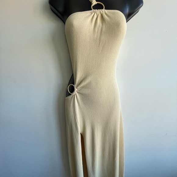 NWT For Love & Lemons||Keisha Maxi Dress in Tan, Size Large - Picture 6 of 13